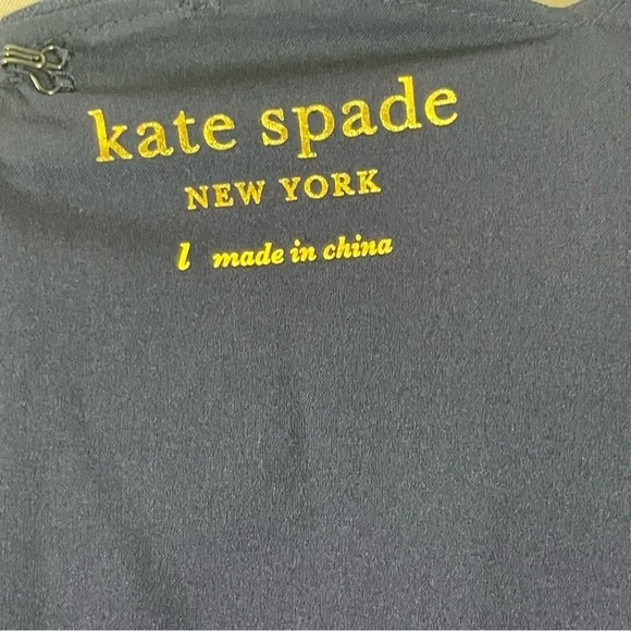 Kate Spade New York Women’s Scallop Neck Long Sleeve‎ Dress Blue Size L - Picture 6 of 13